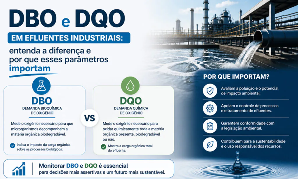 DBO e DQO em Efluentes Industriais
